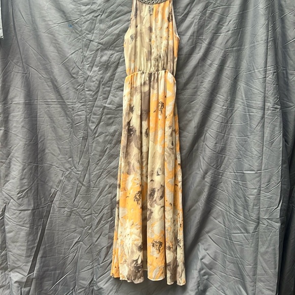 Vero Moda Yellow‎ Tan Halter Maxi Sundress CLEARANCE - Picture 2 of 10